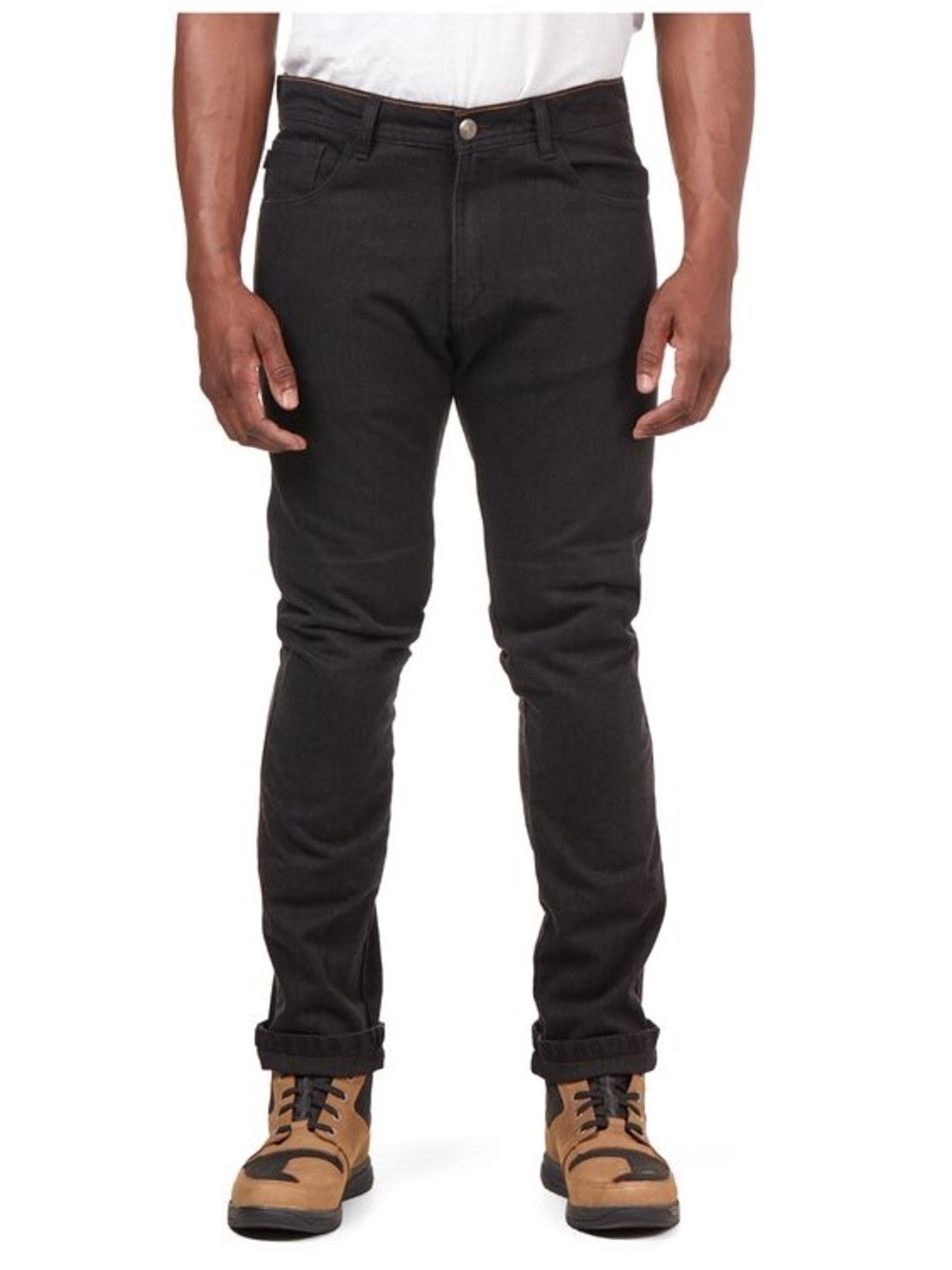 Men's Black REAX 267 Motorcycle Jeans With CE 2 Hip and Knee Armor